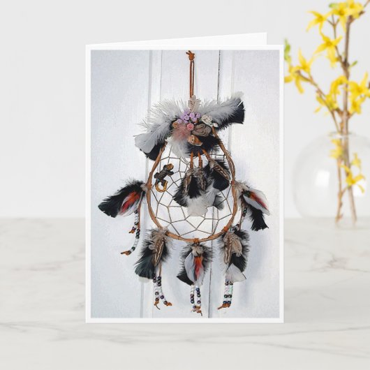 Dreamcatcher Gruß Karte (Gelbe Blume)