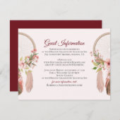 Dreamcatcher | Guest Information Card Einfügen Einladung (Vorne/Hinten)