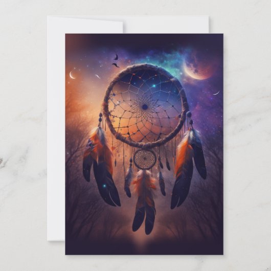 Dreamcatcher im Wald Einladung (Rückseite)