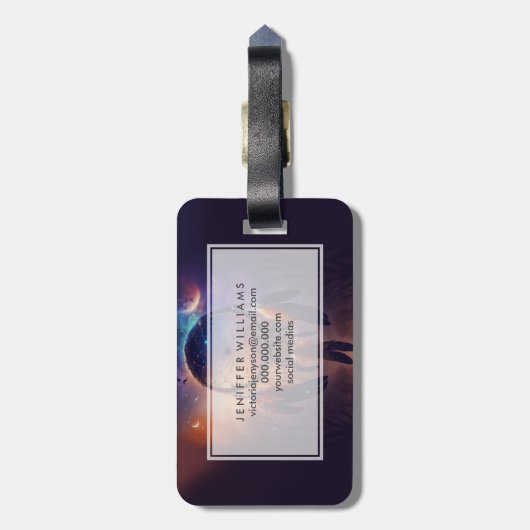 Dreamcatcher im Wald Gepäckanhänger (Rückseite vertikal)