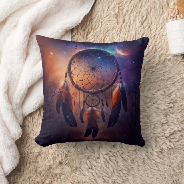 Dreamcatcher im Wald Kissen (Decke)