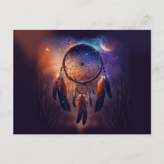 Dreamcatcher im Wald Postkarte (Vorderseite)