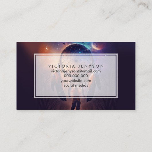 Dreamcatcher im Wald Visitenkarte (Rückseite)