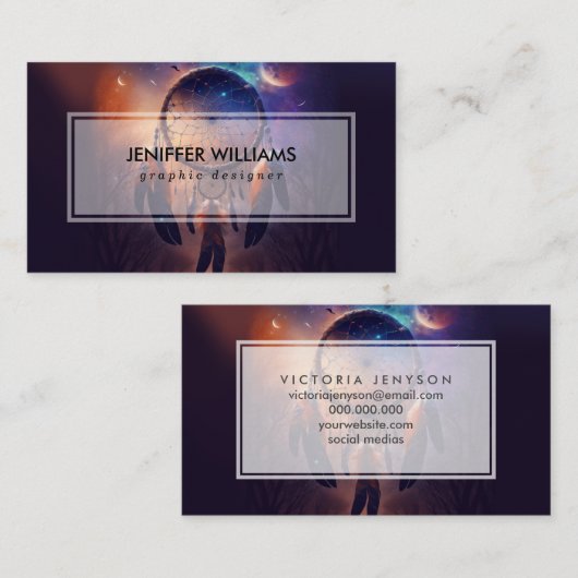 Dreamcatcher im Wald Visitenkarte (Vorne/Hinten)