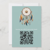 Dreamcatcher in einem Bohemischen Thema Einladung (Rückseite)
