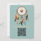 Dreamcatcher in einem Bohemischen Thema Einladung (Rückseite)