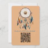 Dreamcatcher in einem Bohemischen Thema Einladung (Rückseite)