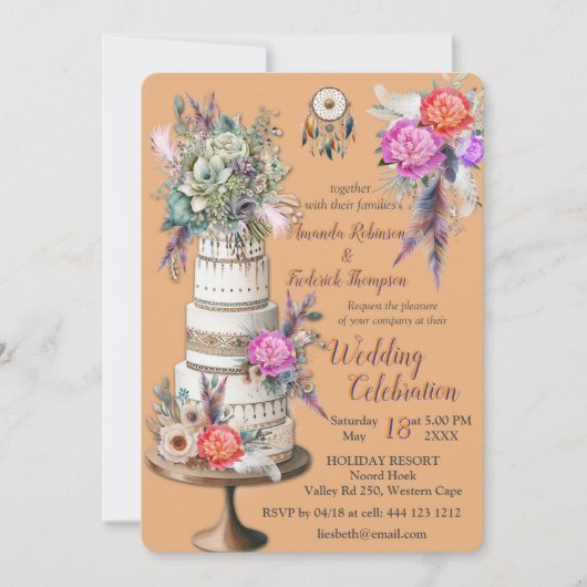 Dreamcatcher in einem Bohemischen Thema Einladung (Vorderseite)