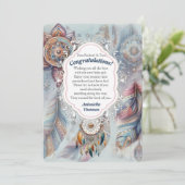 Dreamcatcher in einem Bohemischen Thema Einladung (Stehend Vorderseite)