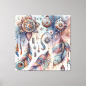 Dreamcatcher in einem Bohemischen Thema Leinwanddruck (Vorderseite)