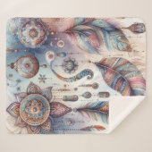 Dreamcatcher in einem Bohemischen Thema Sherpadecke (Vorderseite (Horizontal))