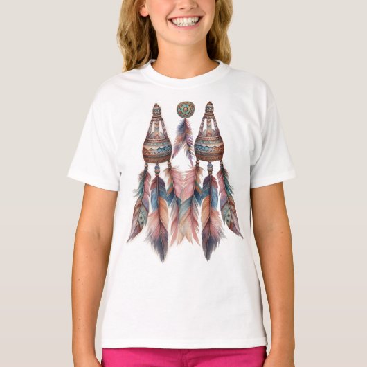 Dreamcatcher in einem Bohemischen Thema T-Shirt (Vorderseite)
