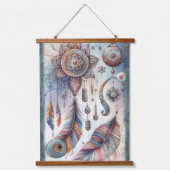 Dreamcatcher in einem Bohemischen Thema Wandteppich Mit Holzrahmen (Vorderseite)