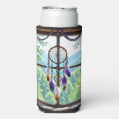 Dreamcatcher in Window | Boho Art Selters Dosenkühler (Seltzer Rückseite)