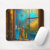 Dreamcatcher in Window Boho Mousepad (Mit Mouse)