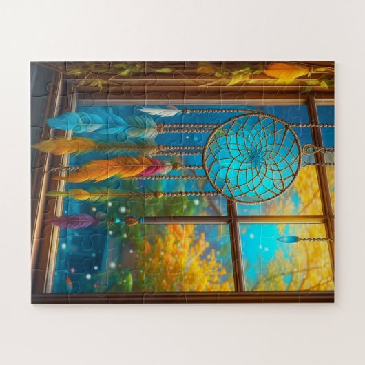Dreamcatcher in Window Boho Puzzle (Horizontal)