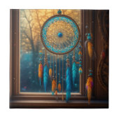 Dreamcatcher in Windows-Herbstlauben Fliese (Vorderseite)