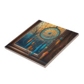 Dreamcatcher in Windows-Herbstlauben Fliese (Seite)