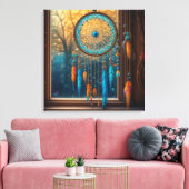 Dreamcatcher in Windows-Herbstlauben Leinwanddruck (Insitu (Wohnzimmer))