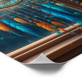 Dreamcatcher in Windows-Herbstlauben Poster (Ecke)