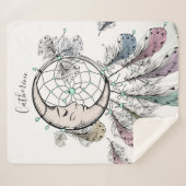 Dreamcatcher-individuelle Name-Fleecedecke Sherpadecke (Vorderseite (Horizontal))