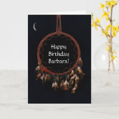 Dreamcatcher Individuelle Name Happy Birthday Karte (Gelbe Blume)