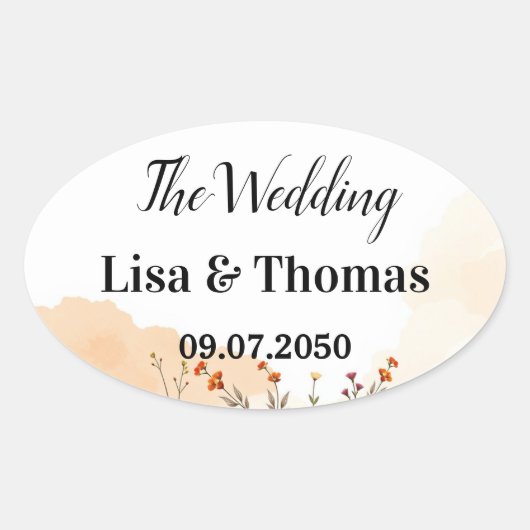 Dreamcatcher Macrame Wedding Ovaler Aufkleber (Vorderseite)