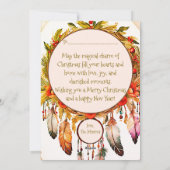 Dreamcatcher Magische Weihnachtsfeier Feiertagskarte (Rückseite)