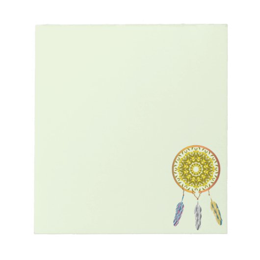Dreamcatcher mit drei Feathers Notizblock (Vorderseite)