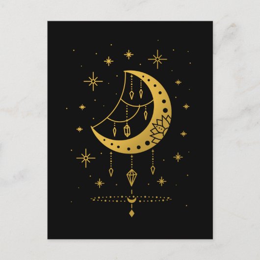 Dreamcatcher Moon Spirituelle Crescent Astronomie Postkarte (Vorderseite)