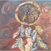 Dreamcatcher-Natur-Aufkleber Aufkleber (Vorderseite)
