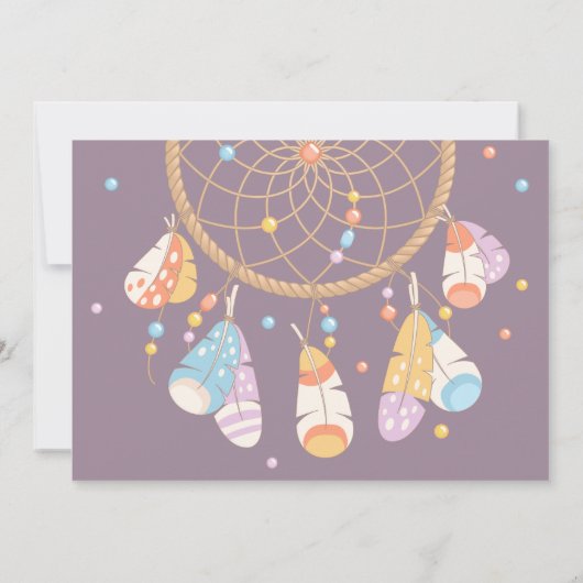 Dreamcatcher New Baby Neugeborene Ankündigung 3 (Rückseite)