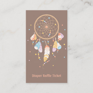 Dreamcatcher New Baby Showdiaper Raffle Ticket Begleitkarte
