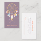 Dreamcatcher New Baby Showdiaper Raffle Ticket Begleitkarte (Vorne/Hinten)