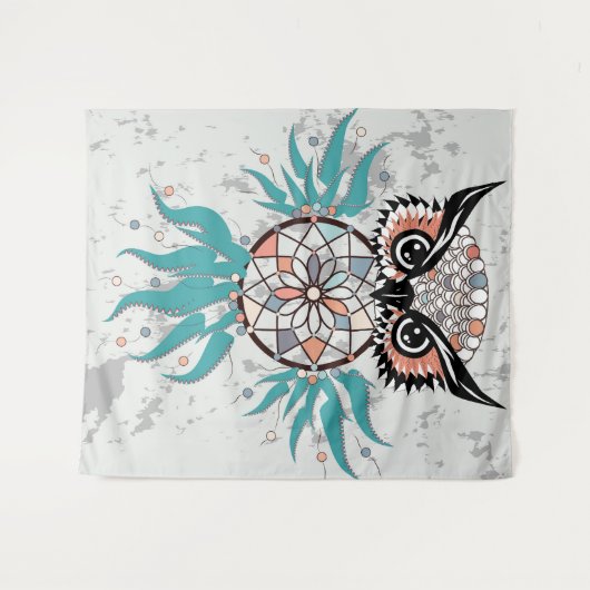 Dreamcatcher Owl Wandteppich (Vorderseite (Horizontal))