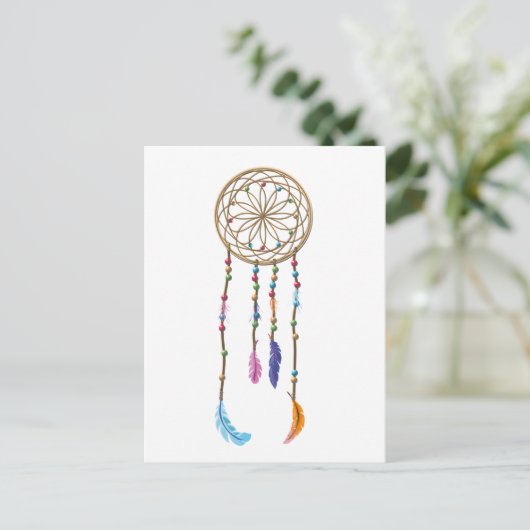 Dreamcatcher Pattern Postkarte (Stehend Vorderseite)