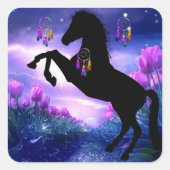 Dreamcatcher Quadratischer Aufkleber (Vorderseite)