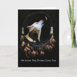 Dreamcatcher Raven and Wolf Birthday Karte