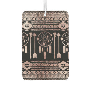 Dreamcatcher Rose Gold Tribal Aztec Autolufterfrischer