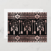 Dreamcatcher Rose Gold Tribal Aztec Postkarte (Vorne/Hinten)