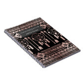 Dreamcatcher Rosen-Goldstammes- Azteke auf Notizblock (Rechte Seite)