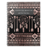 Dreamcatcher Rosen-Goldstammes- Azteke auf Notizblock (Vorderseite)