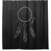 Dreamcatcher Schwarzes Duschvorhang (Vorderseite)