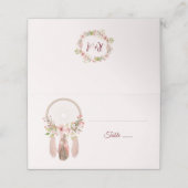 Dreamcatcher | SHABBY CHIC EMPFANG PLATZKARTEN (Außenseite Aufgefaltet)