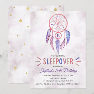 Dreamcatcher Sleepover Geburtstagsparty Einladunge Einladung