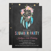 Dreamcatcher Slumber Party jeden Geburtstag Einladung (Vorne/Hinten)