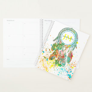 Dreamcatcher-Splatter personalisierter Planer