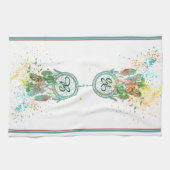 Dreamcatcher-Spritzer-Monogramm Küchentuch (Horizontal)