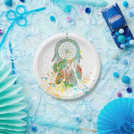 Dreamcatcher-Spritzer Pappteller (Party)