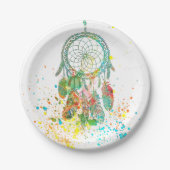 Dreamcatcher-Spritzer Pappteller (Vorderseite)